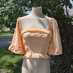 Free People Shirred Perfection Top, Sz XS